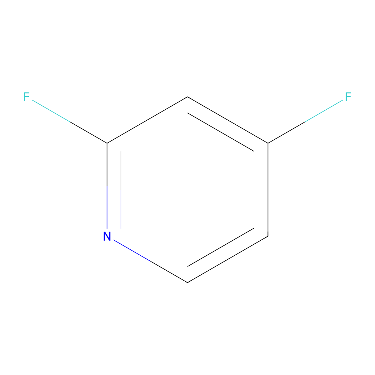 2,4-Difluoropyridine molecular structure, CAS 34941-90-7