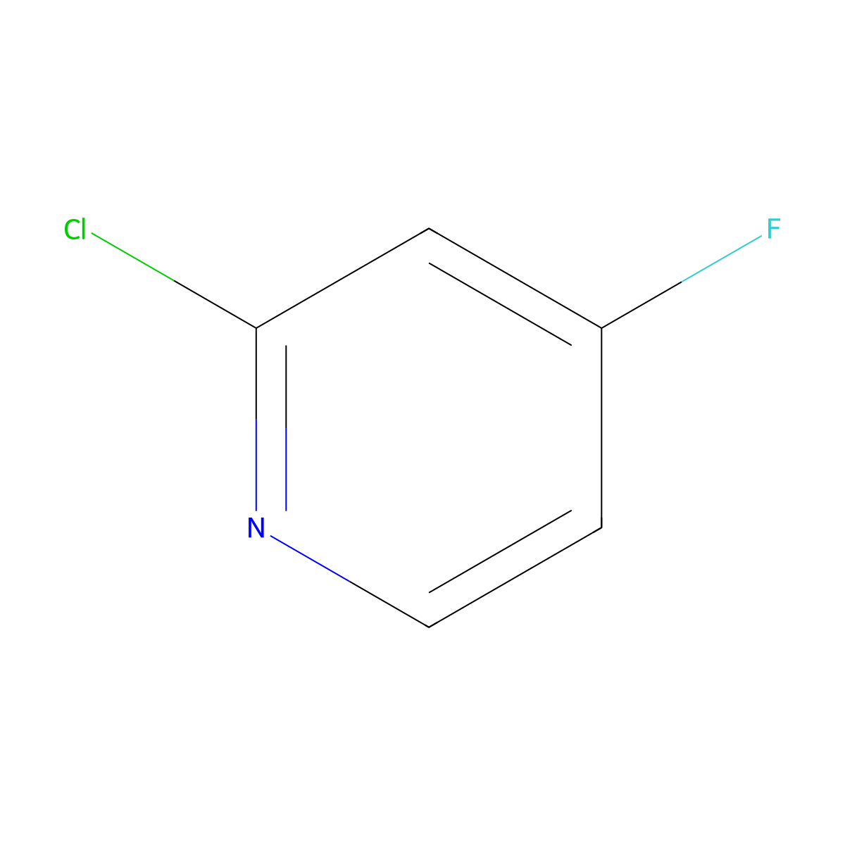 2-Chloro-4-fluoropyridine molecular structure, CAS 34941-91-8