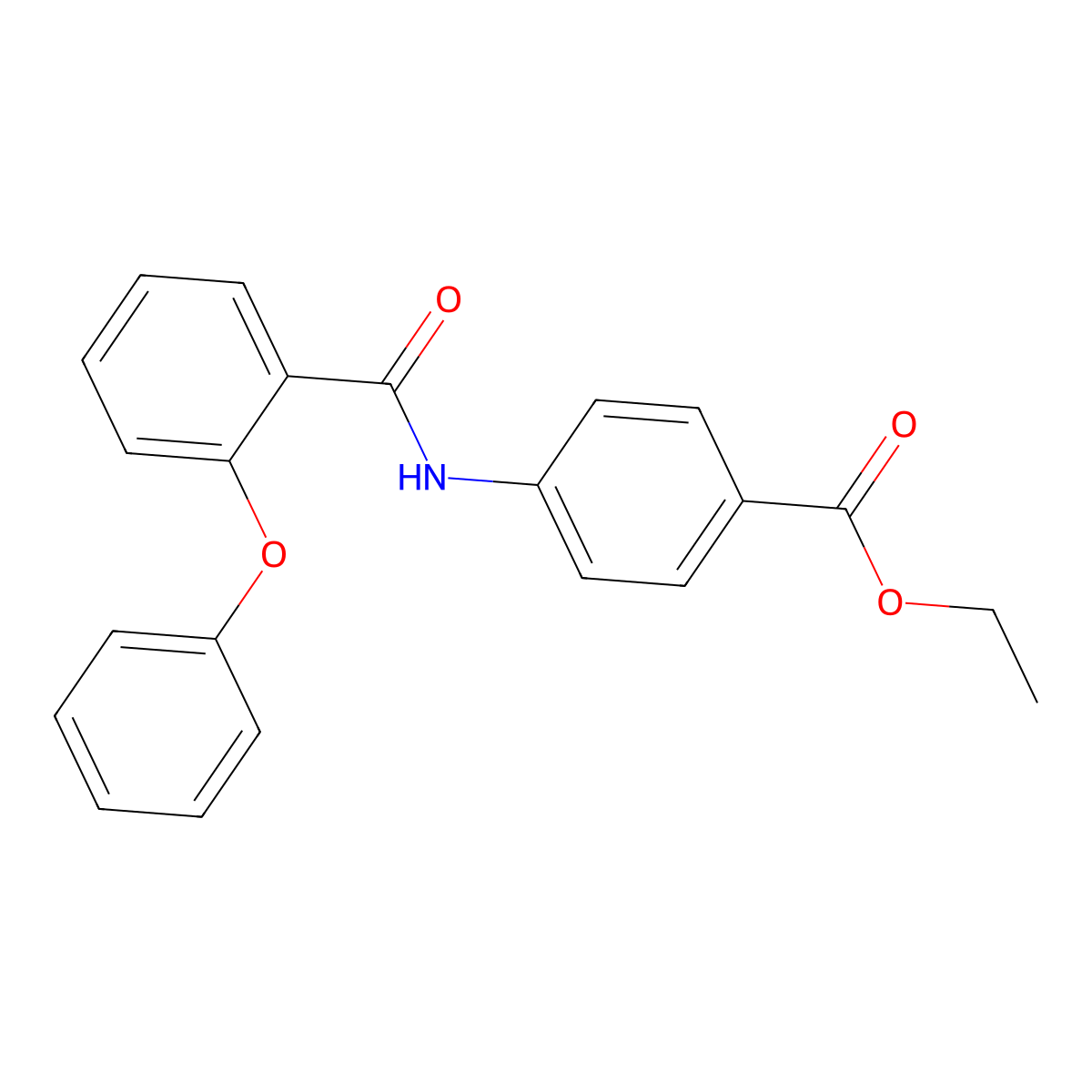 Ethyl 4-(2-phenoxybenzamido)benzoate molecular structure, CAS 349413-79-2