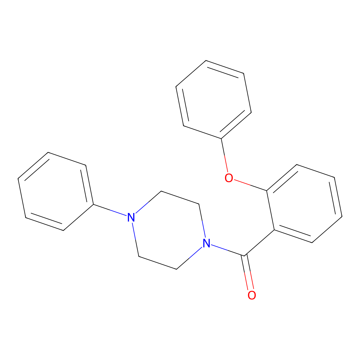 1-(2-Phenoxybenzoyl)-4-phenylpiperazine molecular structure, CAS 349413-84-9