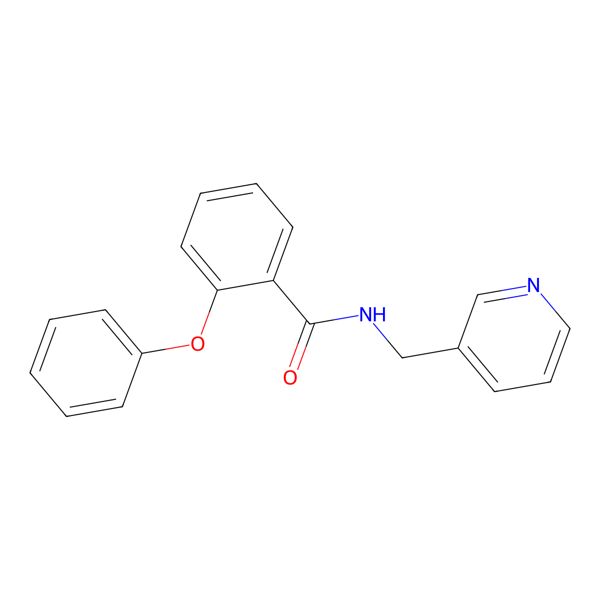 2-phenoxy-N-(pyridin-3-ylmethyl)benzamide molecular structure, CAS 349414-17-1