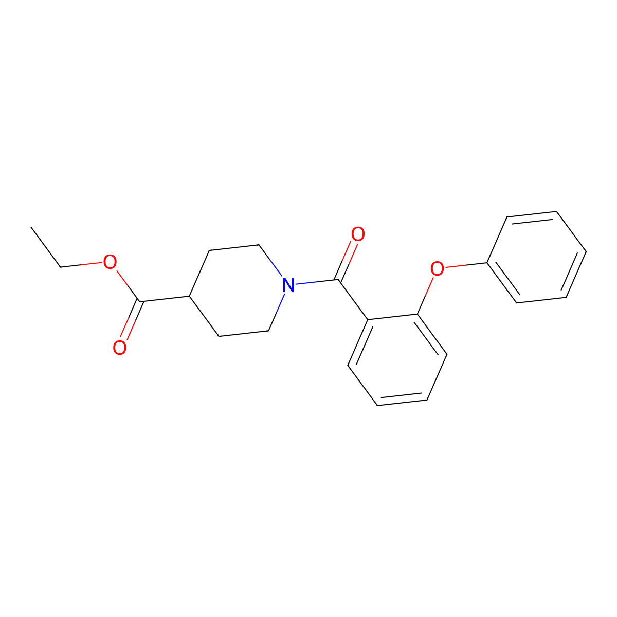 Ethyl 1-(2-phenoxybenzoyl)piperidine-4-carboxylate molecular structure, CAS 349414-22-8