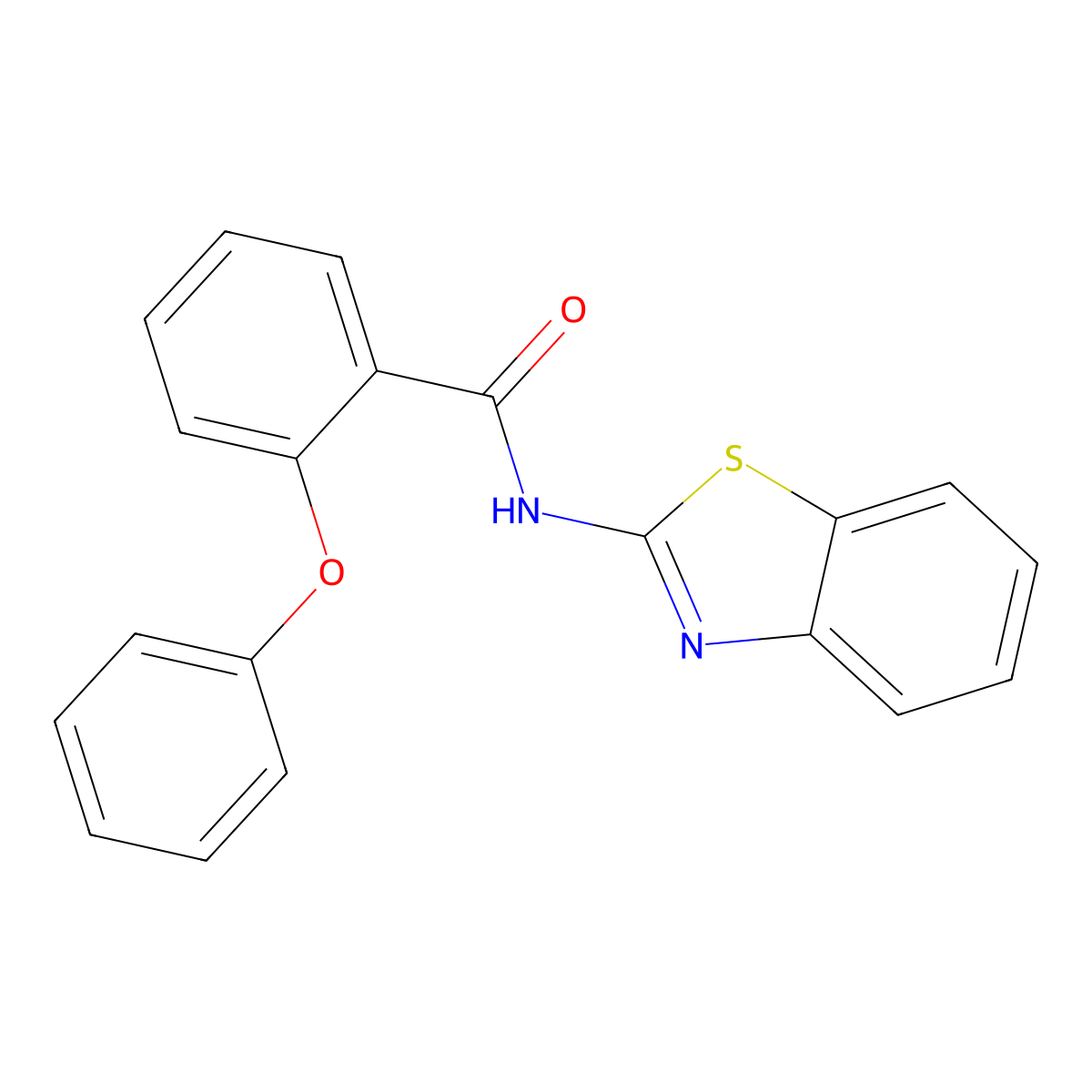 N-(1,3-benzothiazol-2-yl)-2-phenoxybenzamide molecular structure, CAS 349414-50-2