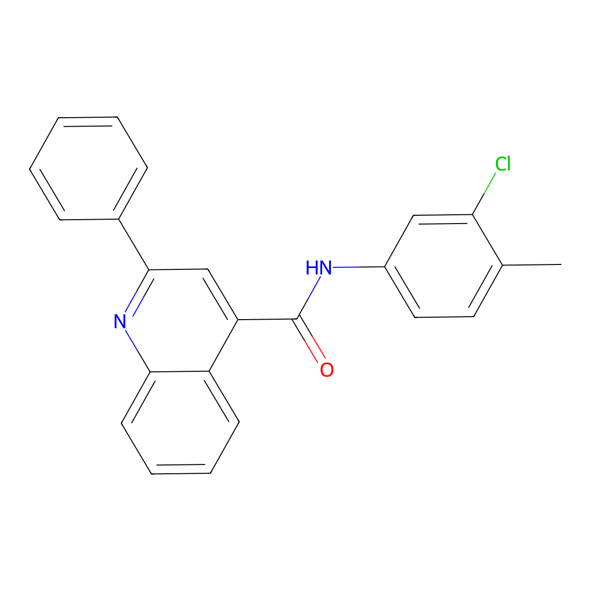 N-(3-chloro-4-methylphenyl)-2-phenylquinoline-4-carboxamide molecular structure, CAS 349414-69-3