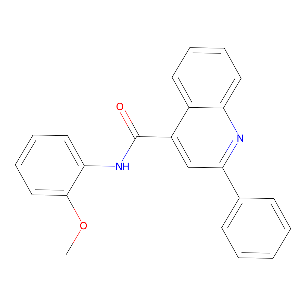 N-(2-methoxyphenyl)-2-phenylquinoline-4-carboxamide molecular structure, CAS 349414-92-2