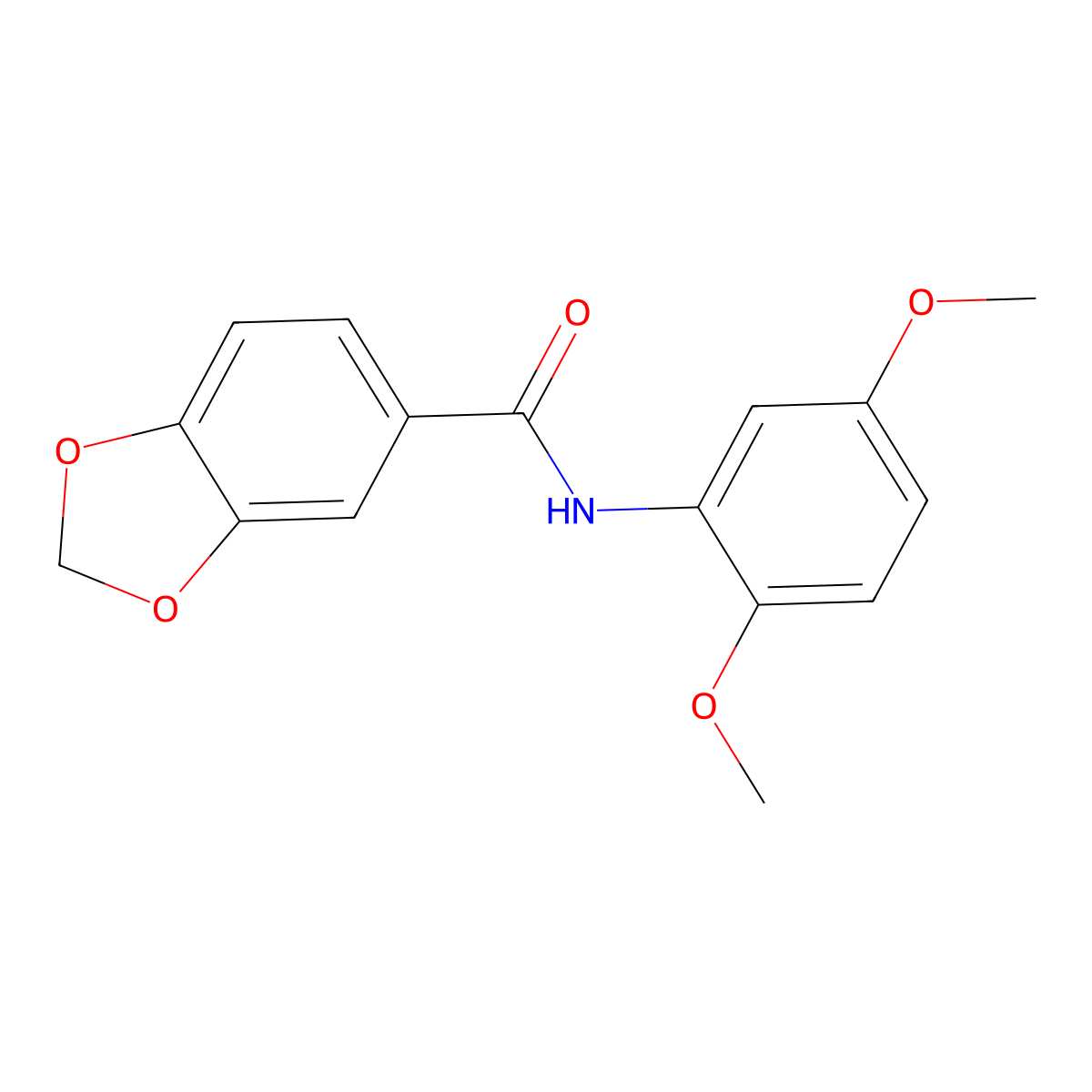 N-(2,5-dimethoxyphenyl)-1,3-benzodioxole-5-carboxamide molecular structure, CAS 349415-26-5
