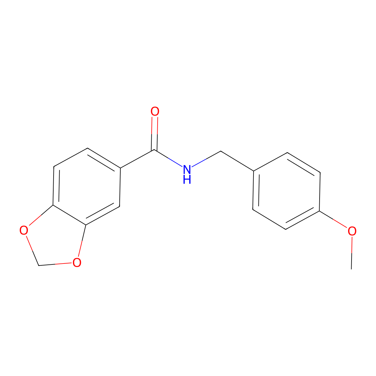 N-(4-methoxybenzyl)-1,3-benzodioxole-5-carboxamide molecular structure, CAS 349415-36-7