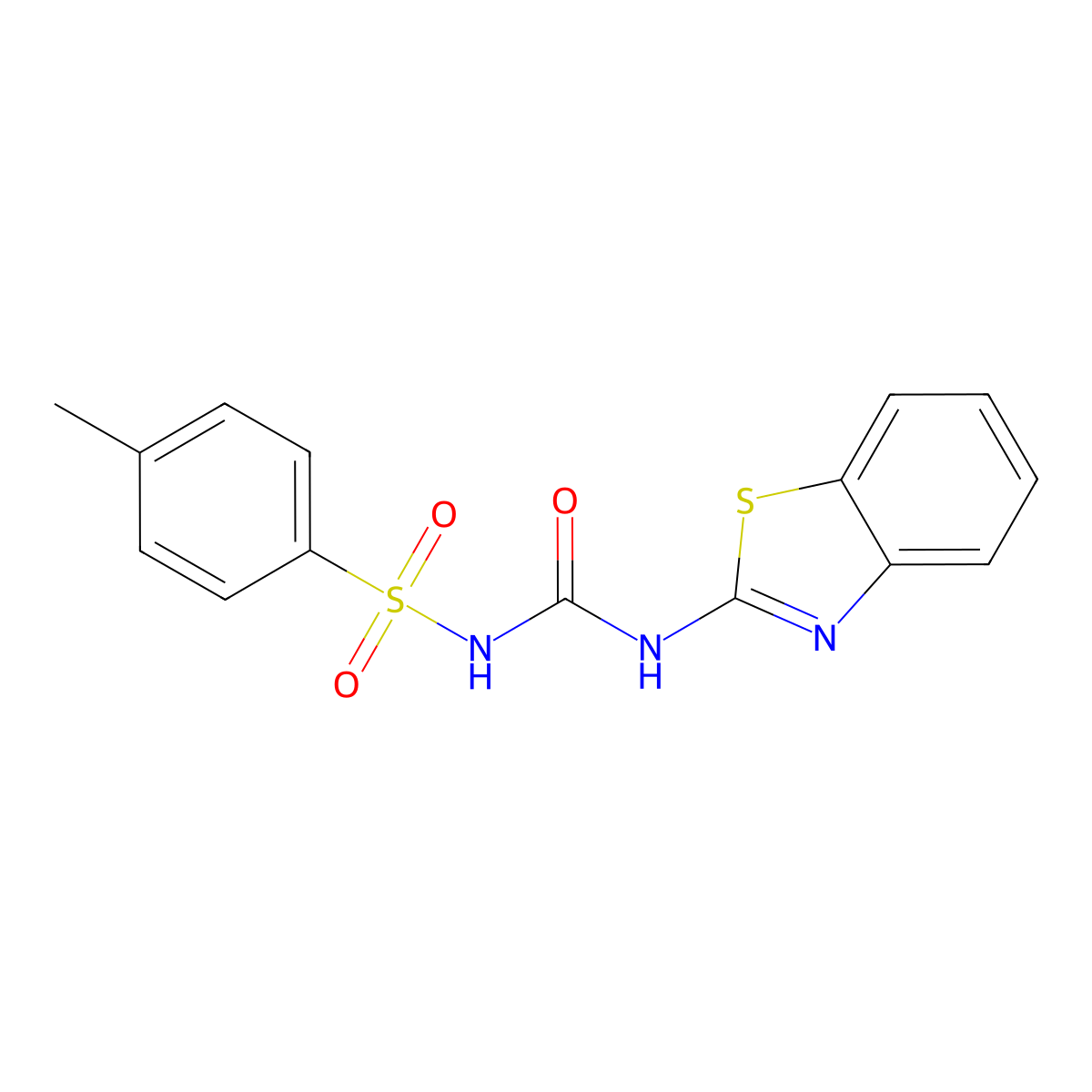 1-(1,3-Benzothiazol-2-yl)-3-(4-methylphenyl)sulfonylurea molecular structure, CAS 349415-77-6