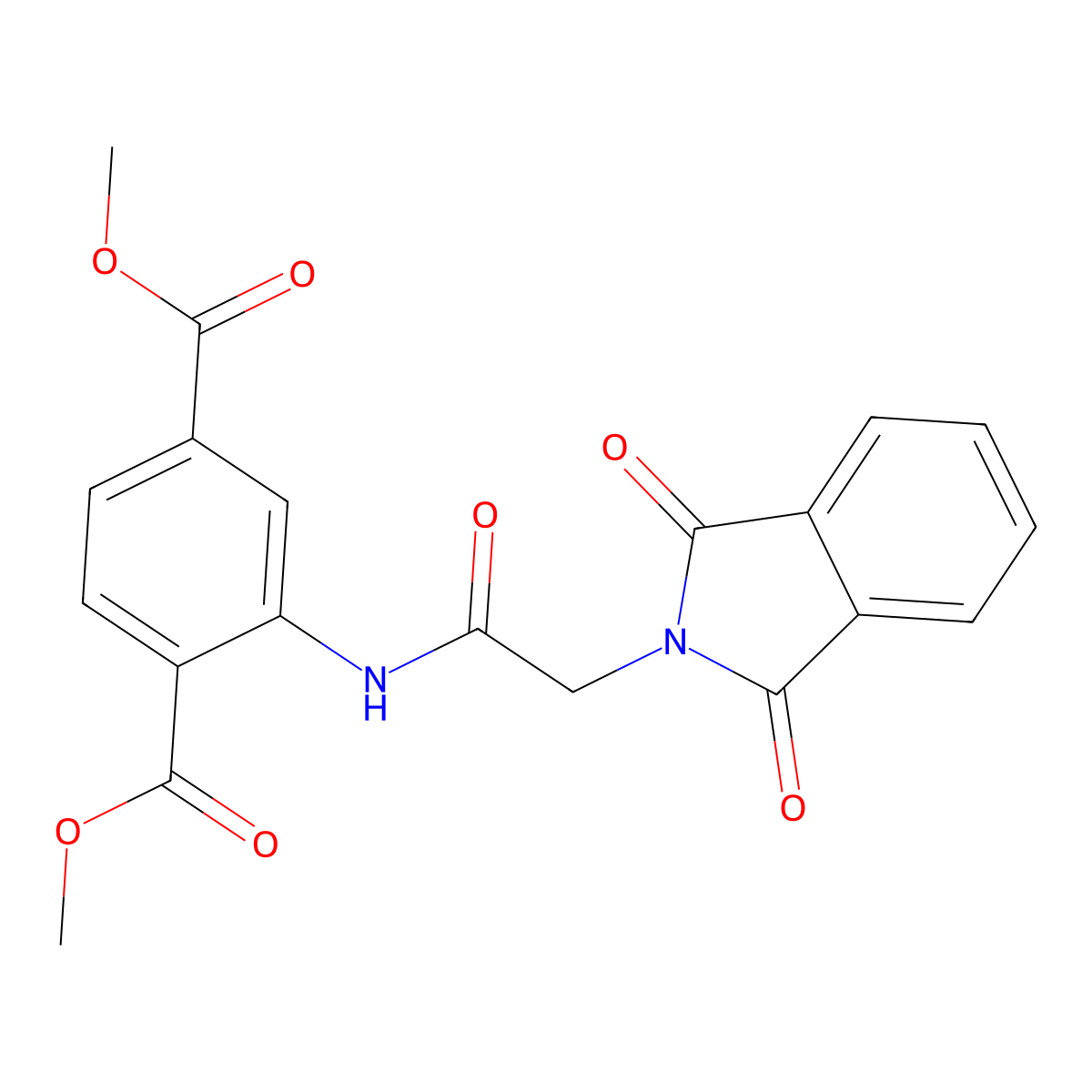dimethyl 2-{[(1,3-dioxo-1,3-dihydro-2H-isoindol-2-yl)acetyl]amino}terephthalate molecular structure, CAS 349416-15-5