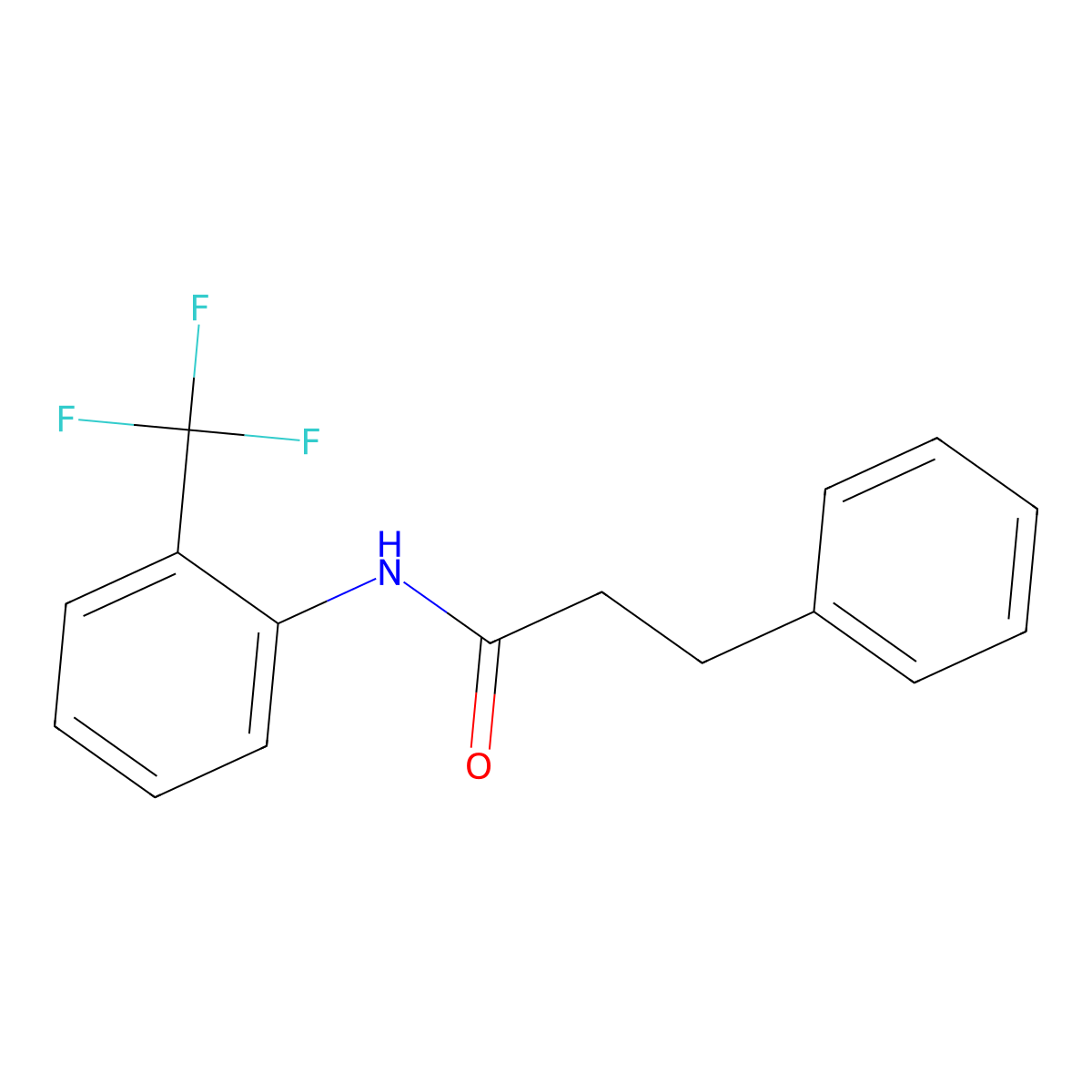 3-phenyl-N-[2-(trifluoromethyl)phenyl]propanamide molecular structure, CAS 349416-74-6
