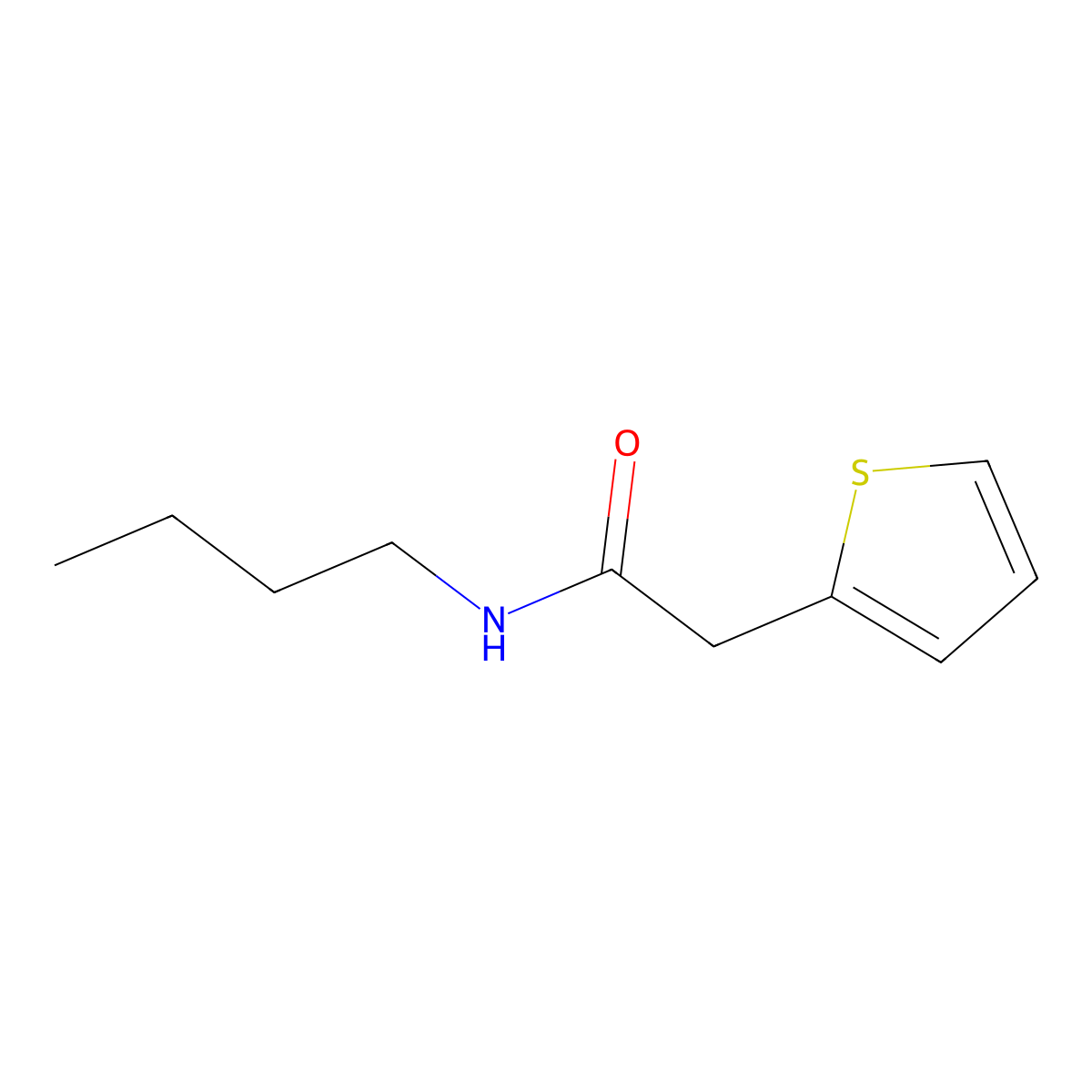 N-butyl-2-thiophen-2-ylacetamide molecular structure, CAS 349416-88-2