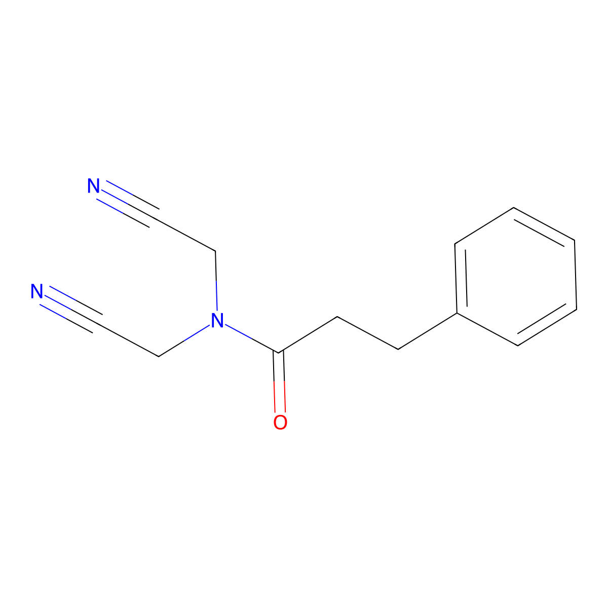 N,N-bis(cyanomethyl)-3-phenylpropanamide molecular structure, CAS 349417-02-3