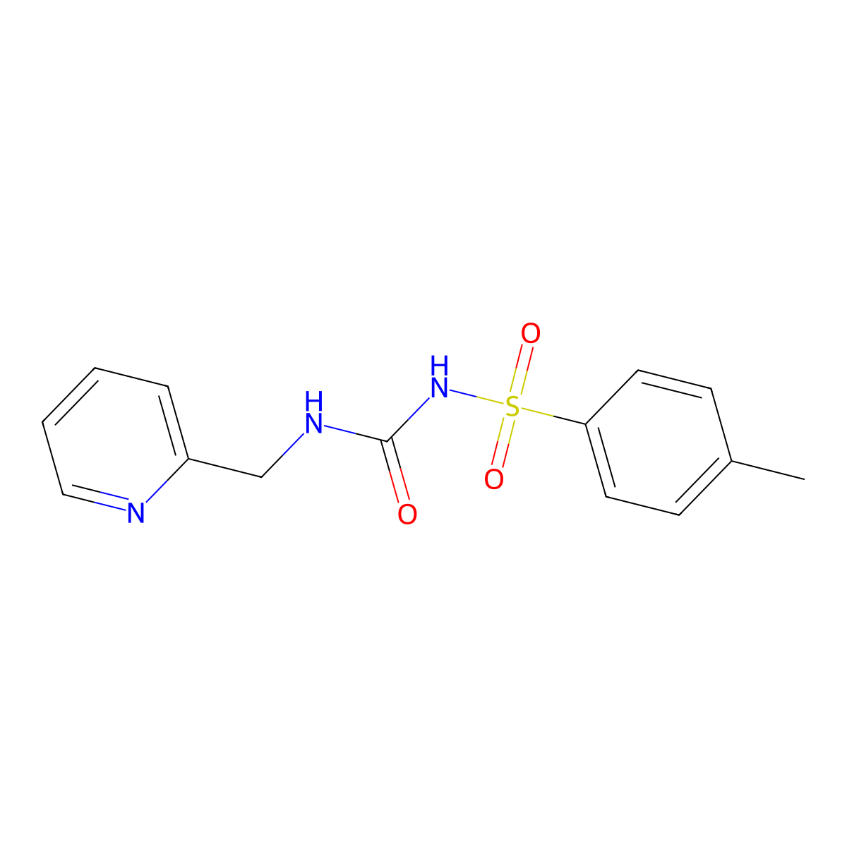 2-{[({[(4-Methylphenyl)sulfonyl]amino}carbonyl)amino]methyl}pyridine molecular structure, CAS 349417-22-7
