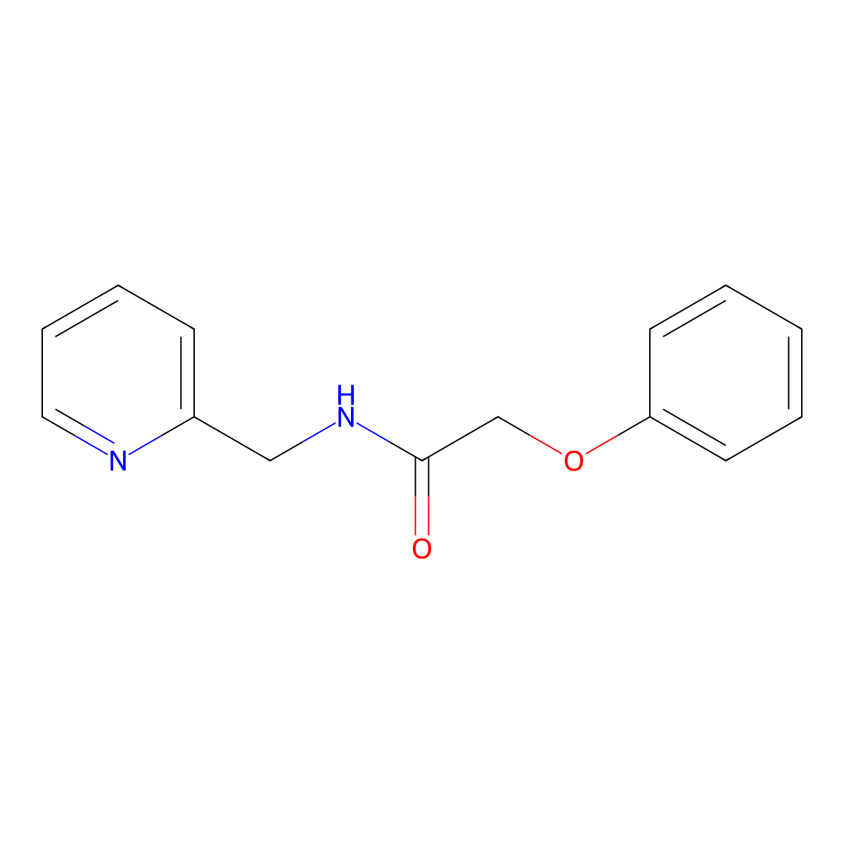 2-phenoxy-N-(pyridin-2-ylmethyl)acetamide molecular structure, CAS 349417-31-8