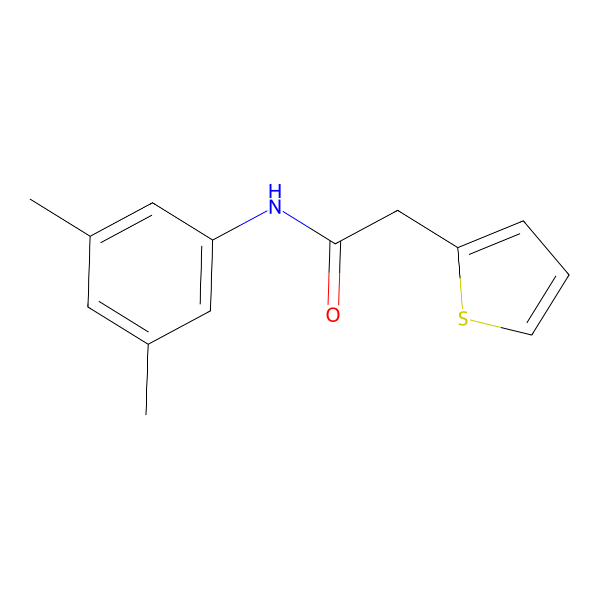 N-(3,5-dimethylphenyl)-2-thiophen-2-ylacetamide molecular structure, CAS 349417-37-4