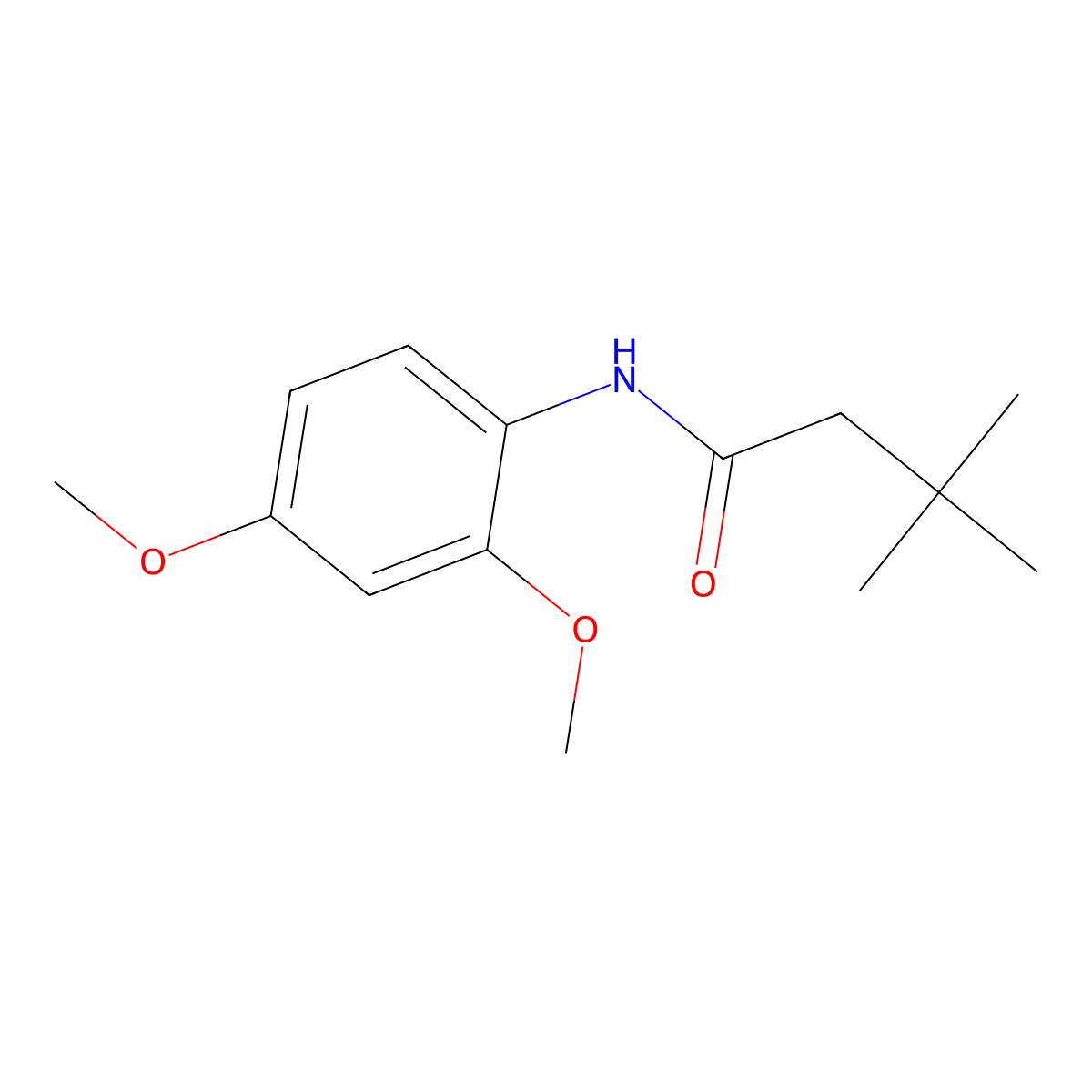 N-(2,4-dimethoxyphenyl)-3,3-dimethylbutanamide molecular structure, CAS 349417-53-4