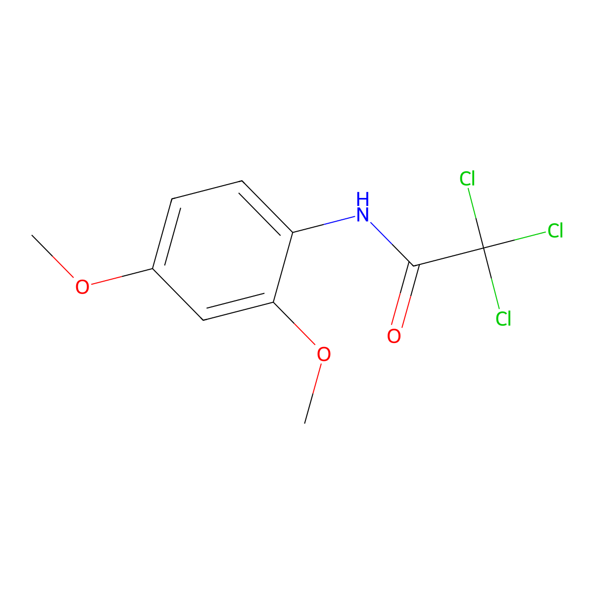 2,2,2-trichloro-N-(2,4-dimethoxyphenyl)acetamide molecular structure, CAS 349417-58-9