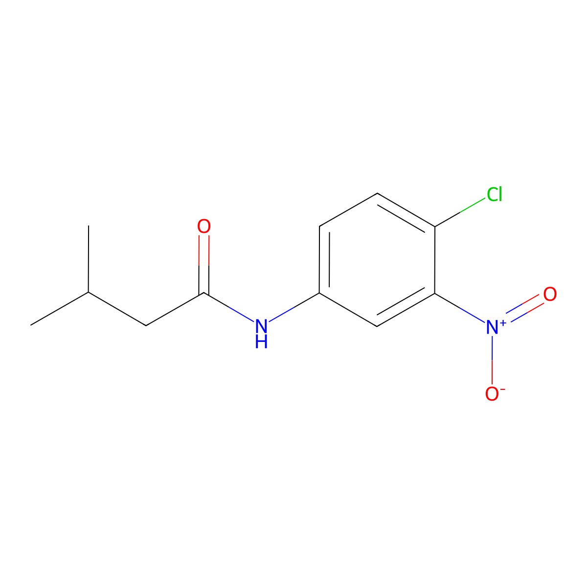 N-(4-chloro-3-nitrophenyl)-3-methylbutanamide molecular structure, CAS 349417-70-5