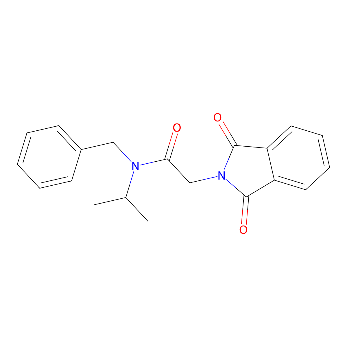 N-benzyl-2-(1,3-dioxoisoindol-2-yl)-N-propan-2-ylacetamide molecular structure, CAS 349418-63-9
