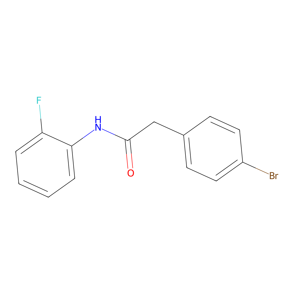 2-(4-bromophenyl)-N-(2-fluorophenyl)acetamide molecular structure, CAS 349418-65-1