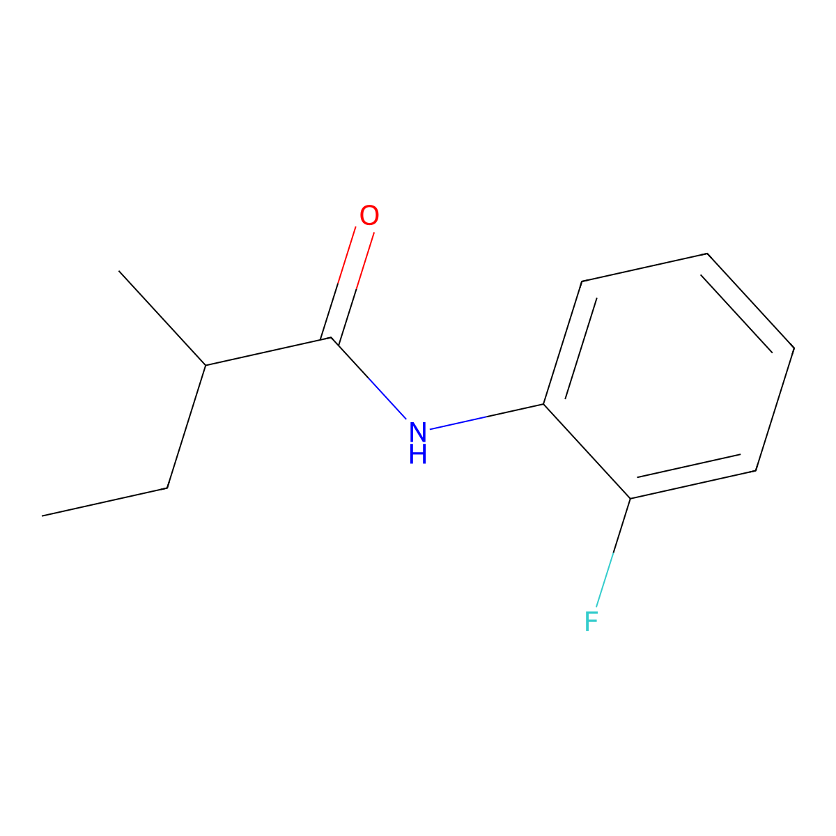 N-(2-fluorophenyl)-2-methylbutanamide molecular structure, CAS 349418-72-0