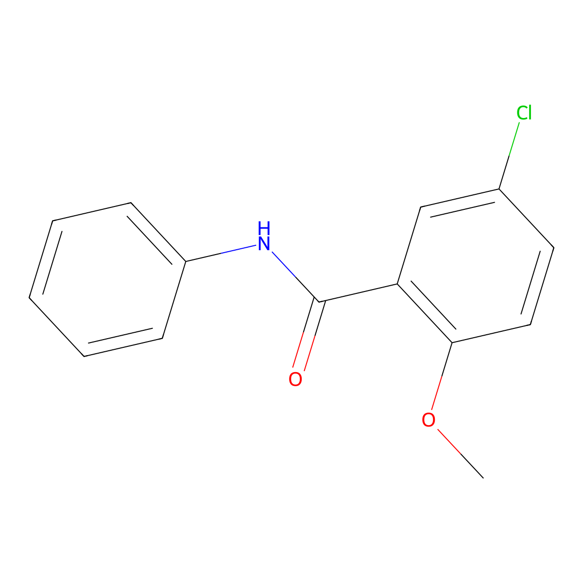 5-chloro-2-methoxy-N-phenylbenzamide molecular structure, CAS 349419-19-8