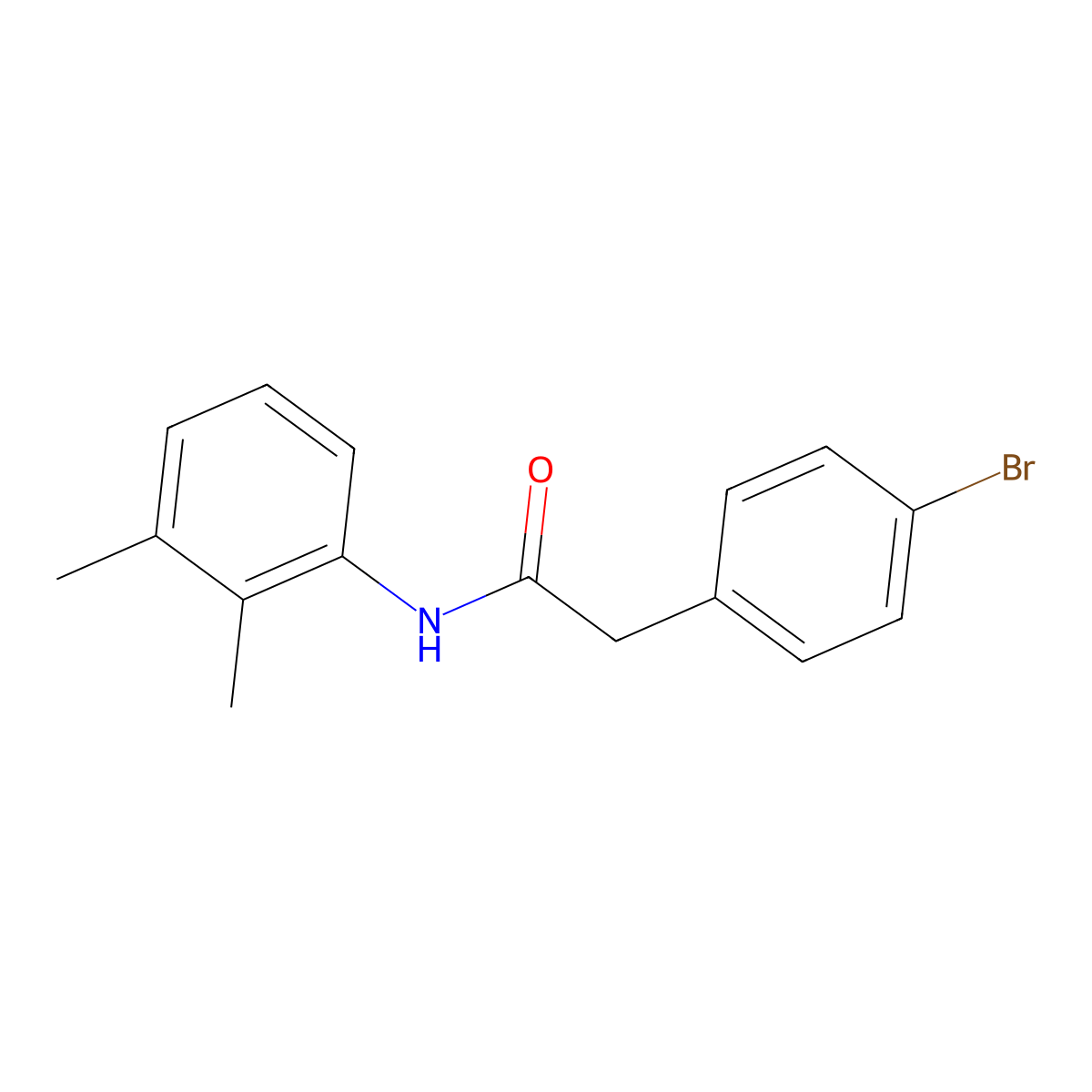 2-(4-bromophenyl)-N-(2,3-dimethylphenyl)acetamide molecular structure, CAS 349419-66-5