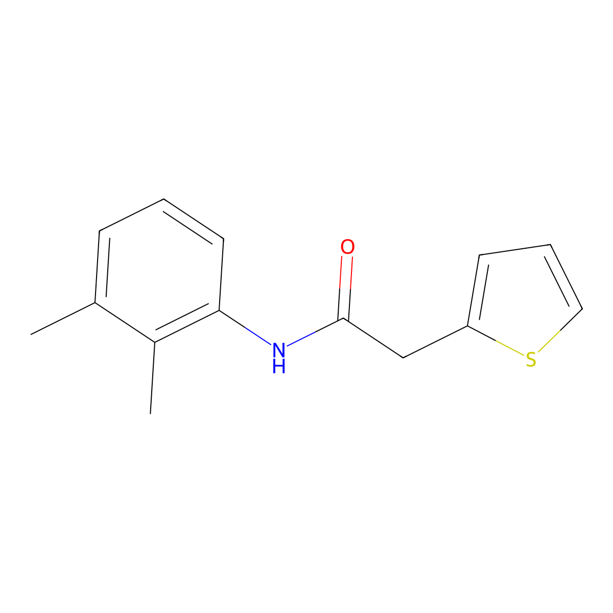 N-(2,3-dimethylphenyl)-2-thiophen-2-ylacetamide molecular structure, CAS 349419-68-7