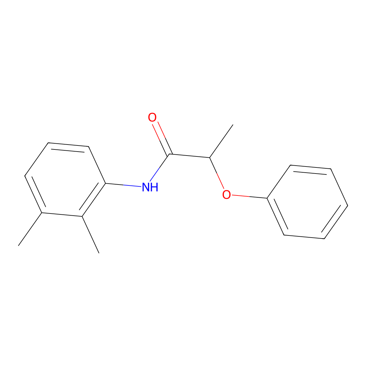 N-(2,3-dimethylphenyl)-2-phenoxypropanamide molecular structure, CAS 349419-73-4
