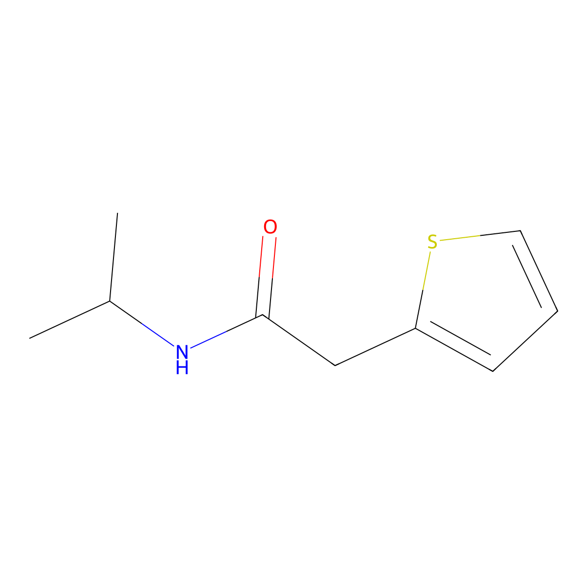 N-propan-2-yl-2-thiophen-2-ylacetamide molecular structure, CAS 349419-94-9