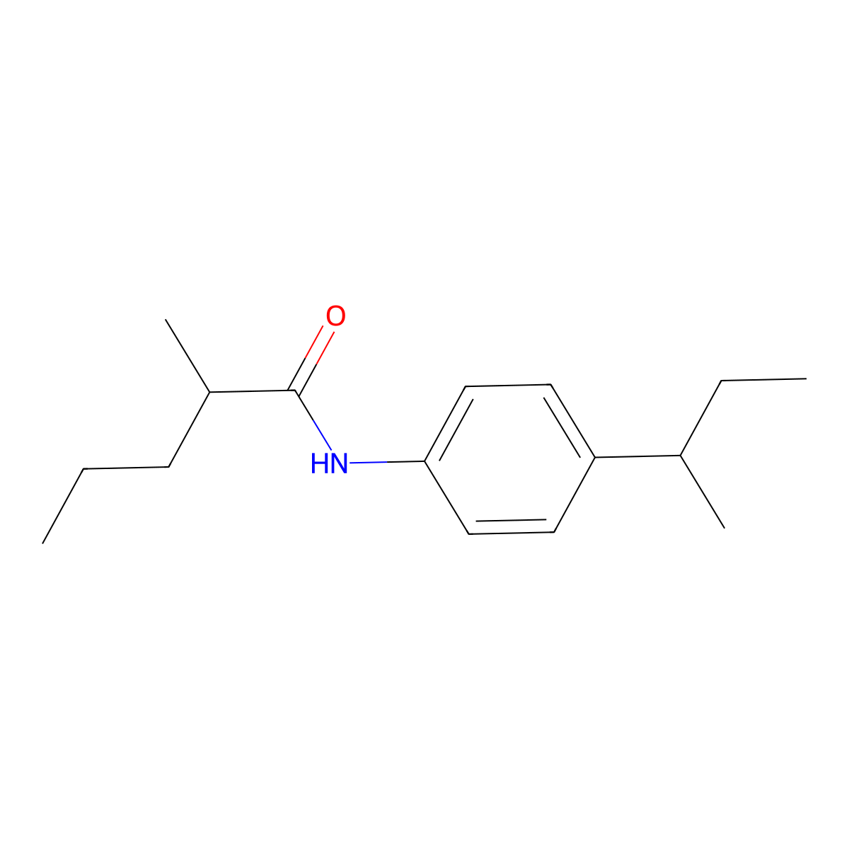 N-(4-butan-2-ylphenyl)-2-methylpentanamide molecular structure, CAS 349420-20-8