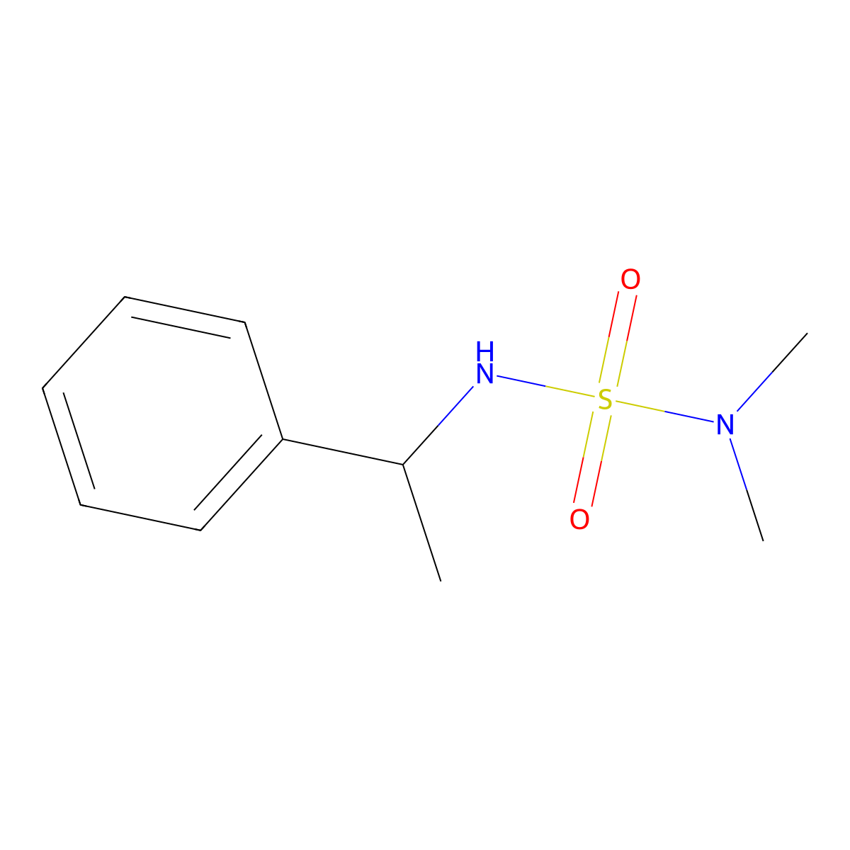 1-(Dimethylsulfamoylamino)ethylbenzene molecular structure, CAS 349420-49-1