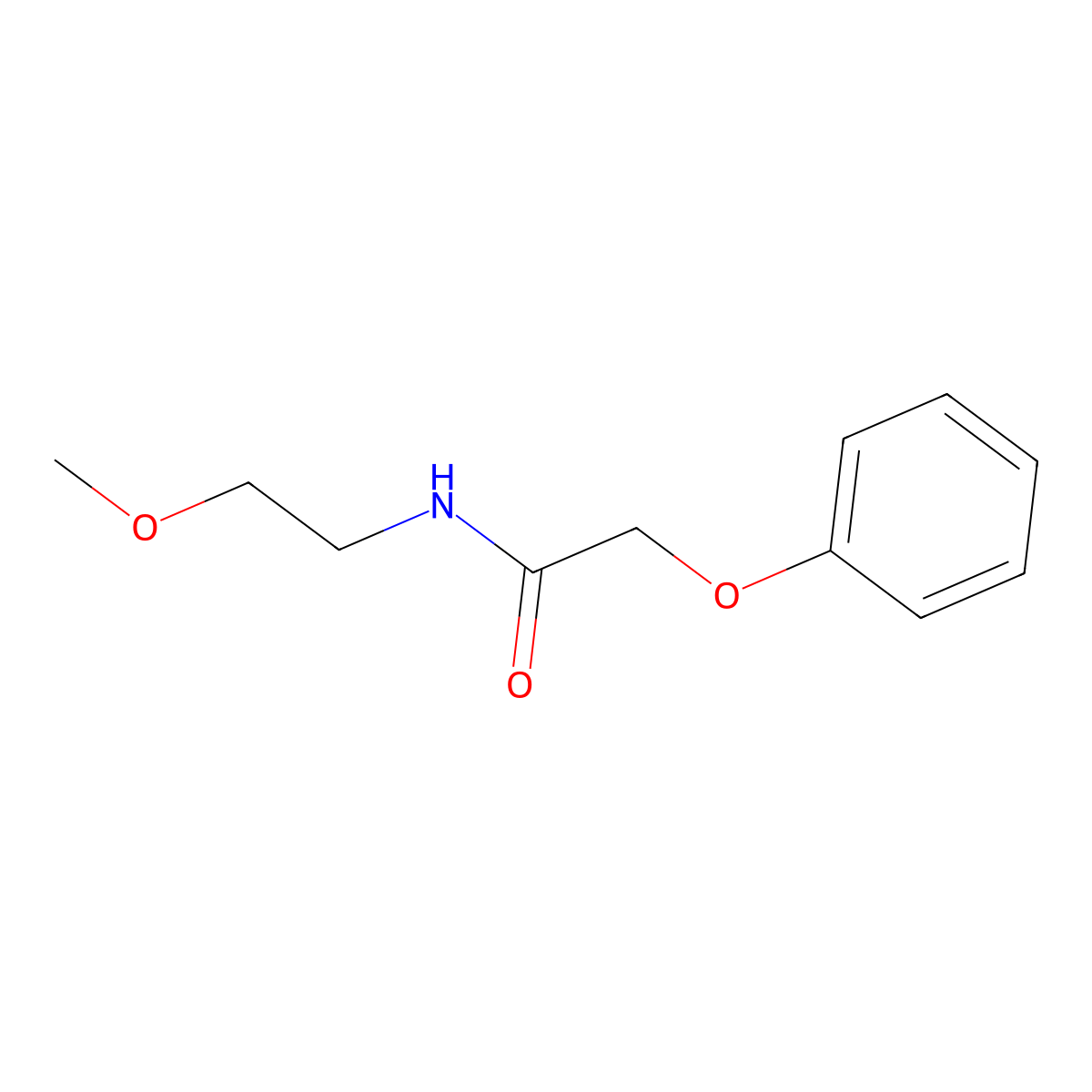 N-(2-methoxyethyl)-2-phenoxyacetamide molecular structure, CAS 349421-03-0