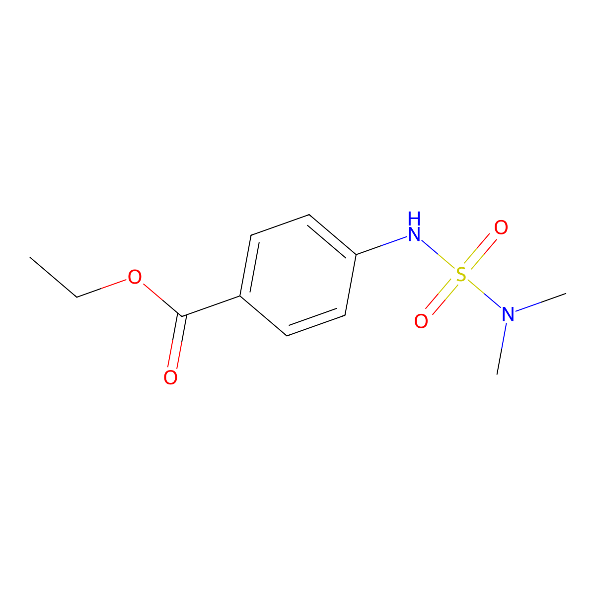 Ethyl 4-(dimethylsulfamoylamino)benzoate molecular structure, CAS 349422-01-1