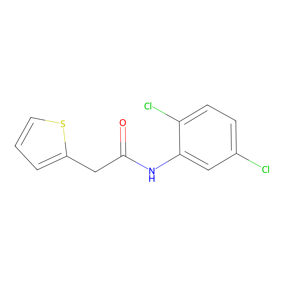N-(2,5-dichlorophenyl)-2-(thiophen-2-yl)acetamide molecular structure, CAS 349422-42-0