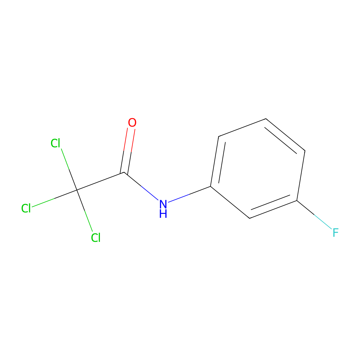 2,2,2-trichloro-N-(3-fluorophenyl)acetamide molecular structure, CAS 349422-88-4