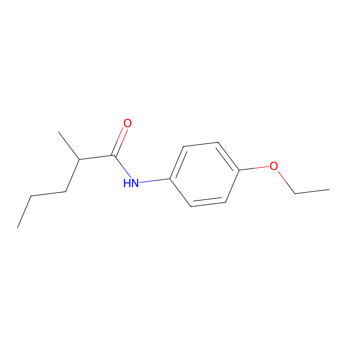 N-(4-ethoxyphenyl)-2-methylpentanamide molecular structure, CAS 349423-21-8