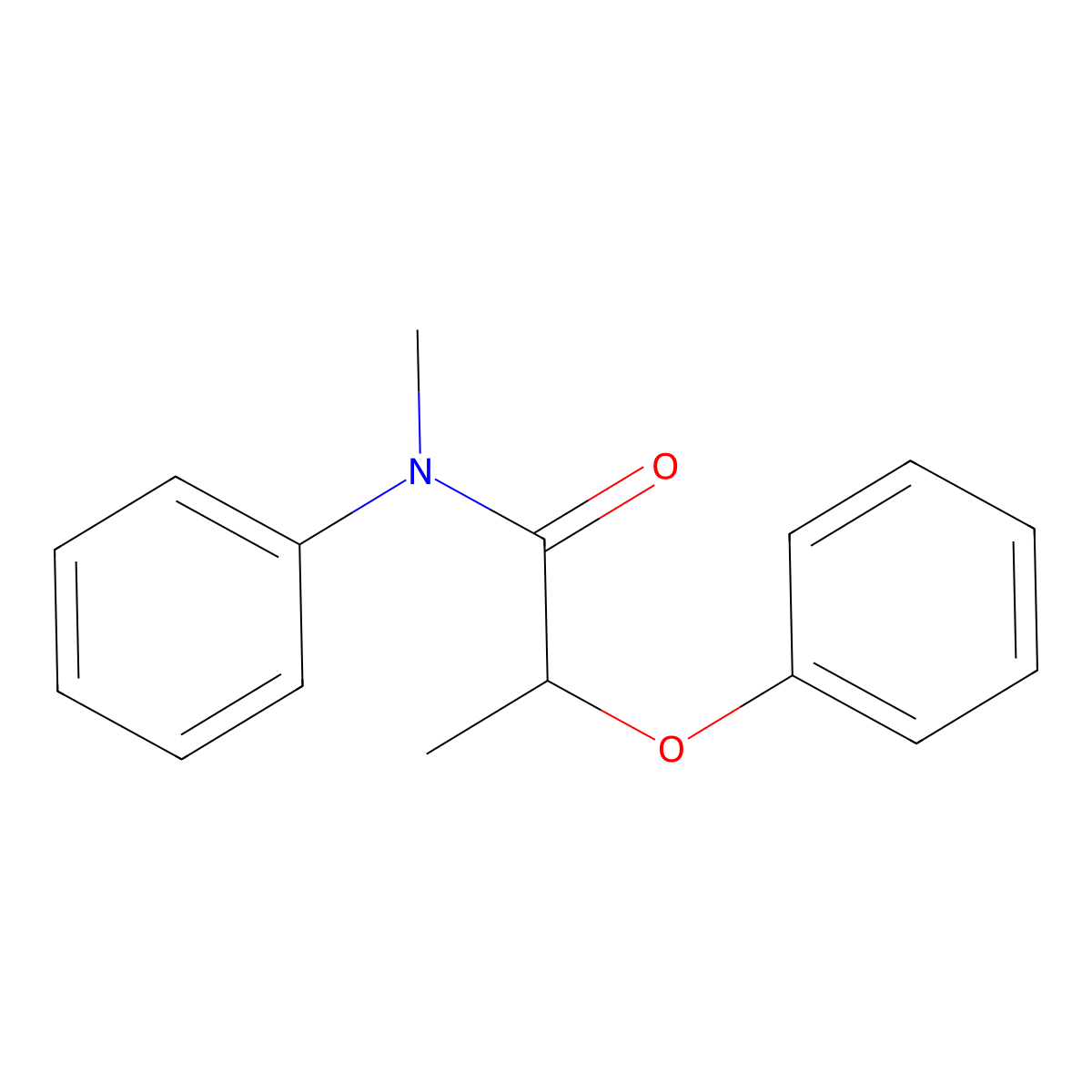 N-methyl-2-phenoxy-N-phenylpropanamide molecular structure, CAS 349423-42-3