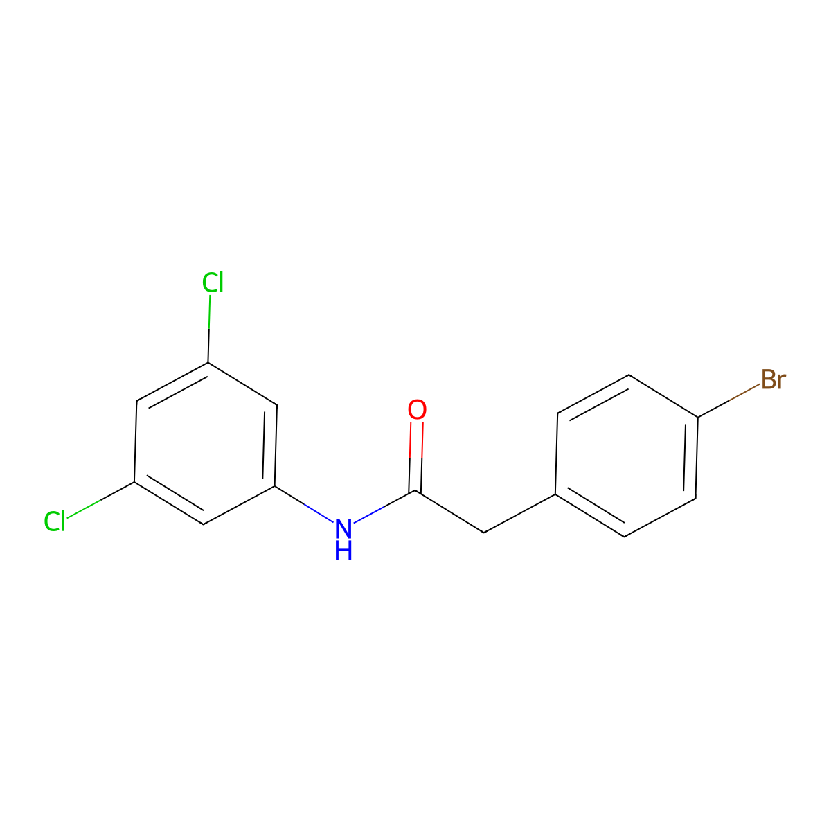 2-(4-bromophenyl)-N-(3,5-dichlorophenyl)acetamide molecular structure, CAS 349424-16-4