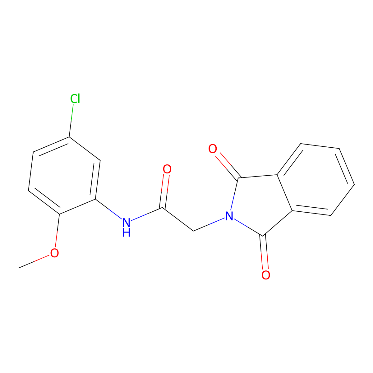 N-(5-chloro-2-methoxyphenyl)-2-(1,3-dioxoisoindolin-2-yl)acetamide molecular structure, CAS 349425-43-0