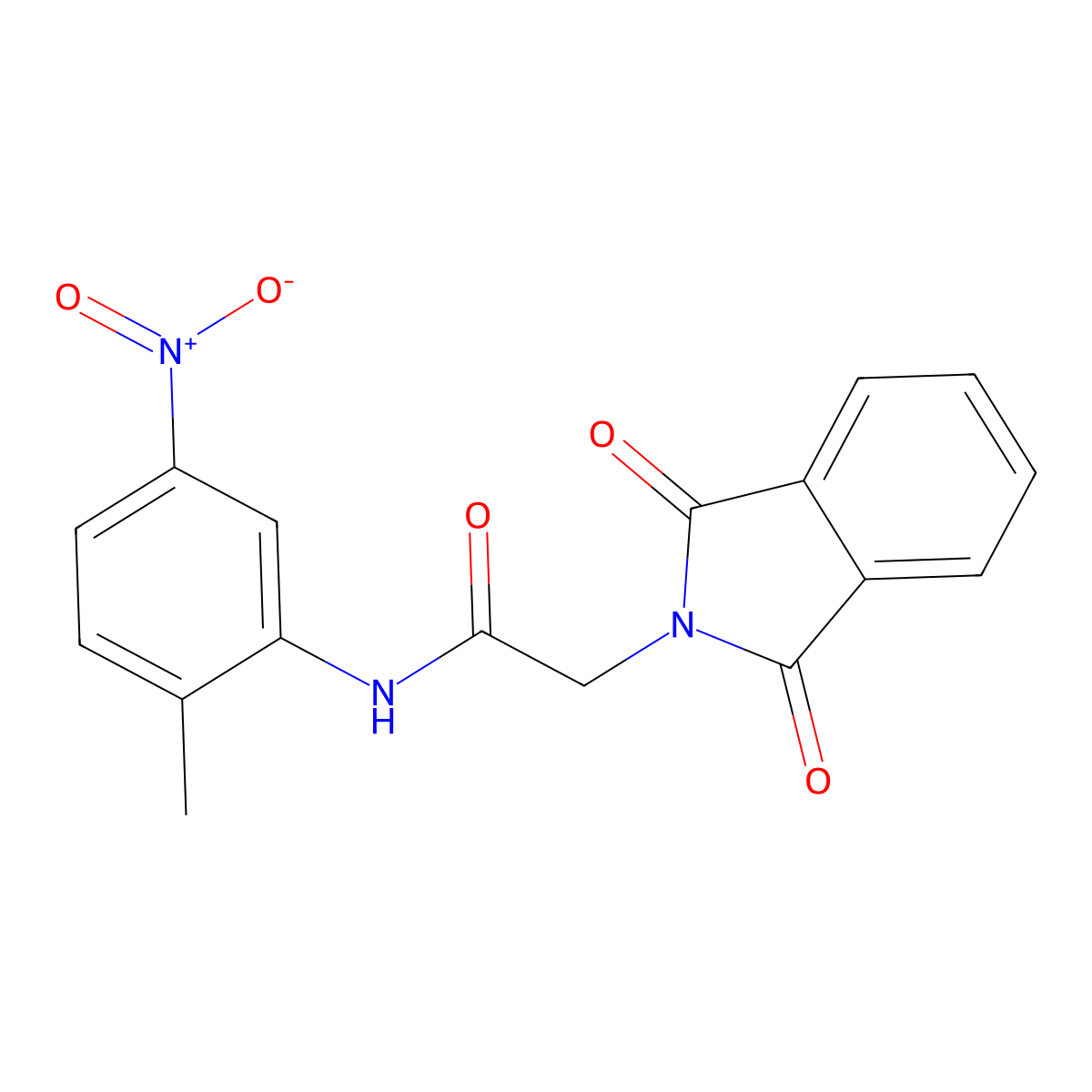 2-(1,3-dioxoisoindol-2-yl)-N-(2-methyl-5-nitrophenyl)acetamide molecular structure, CAS 349426-14-8