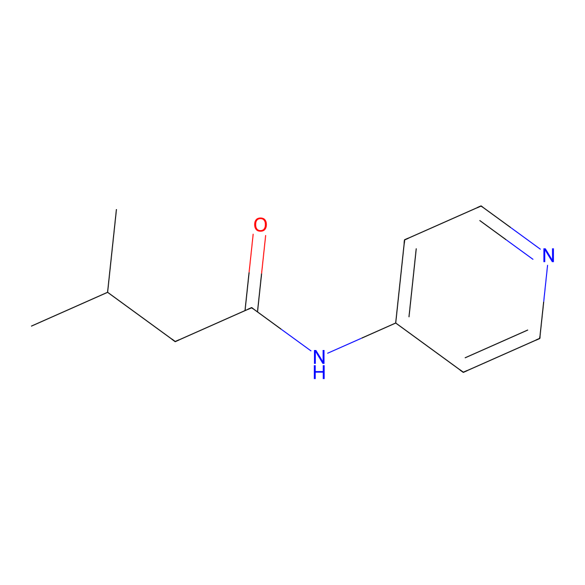 3-methyl-N-(pyridin-4-yl)butanamide molecular structure, CAS 349426-26-2
