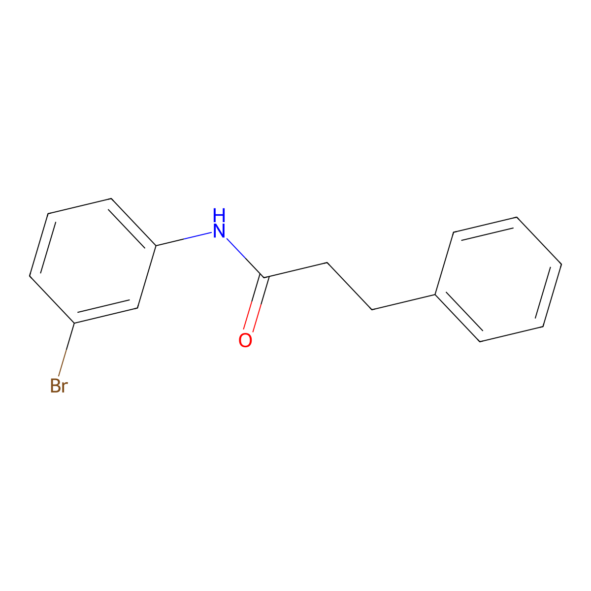 N-(3-bromophenyl)-3-phenylpropanamide molecular structure, CAS 349426-34-2
