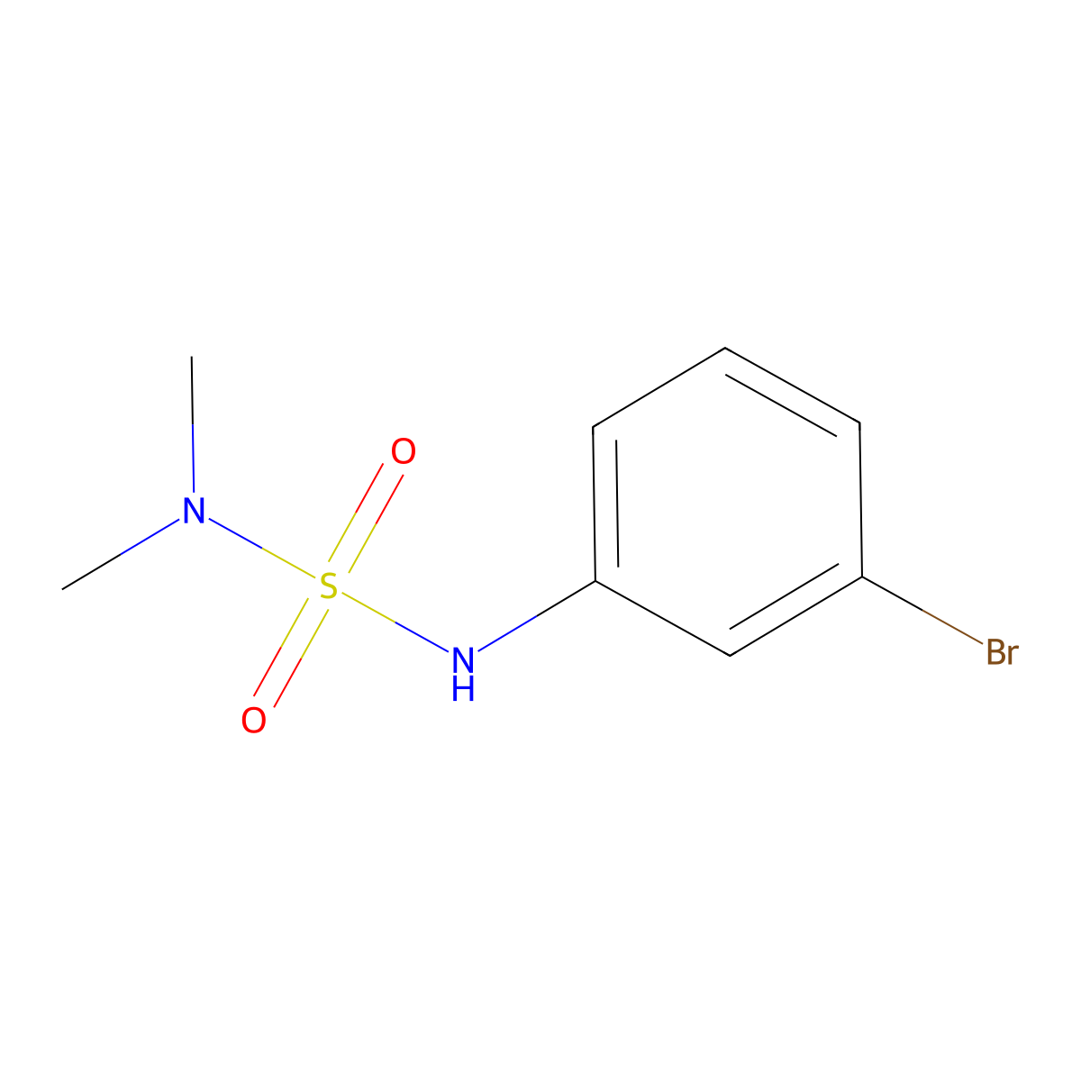 [(3-Bromophenyl)sulfamoyl]dimethylamine molecular structure, CAS 349426-40-0