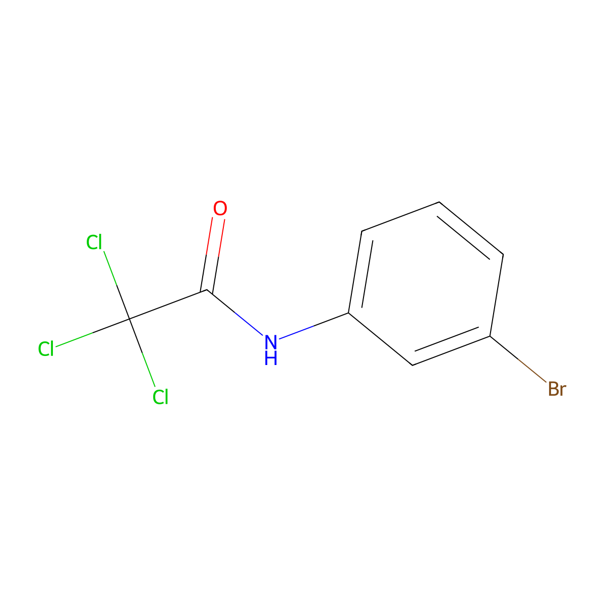 Acetamide, N-(3-bromophenyl)-2,2,2-trichloro- molecular structure, CAS 349426-44-4