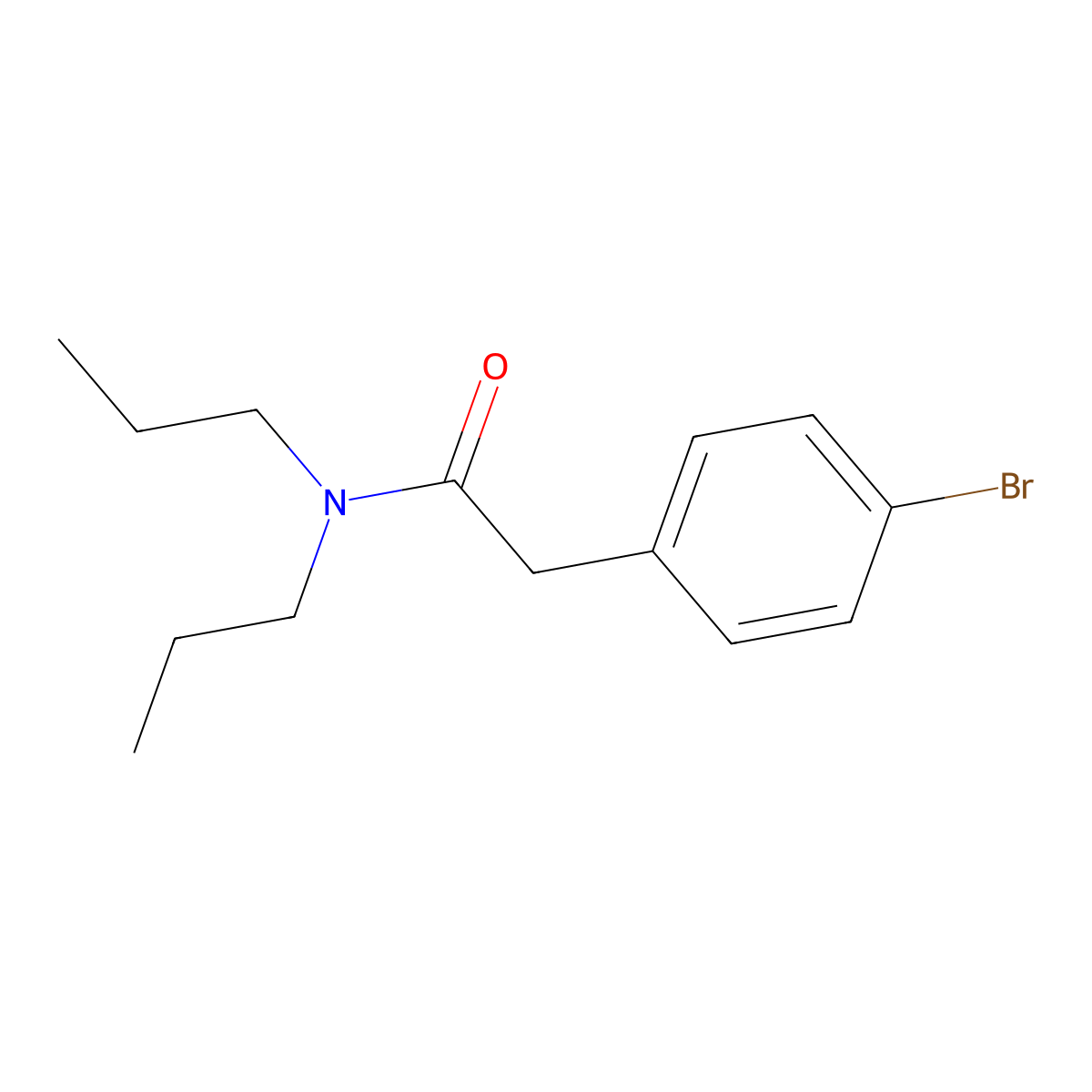 2-(4-bromophenyl)-N,N-dipropylacetamide molecular structure, CAS 349426-46-6