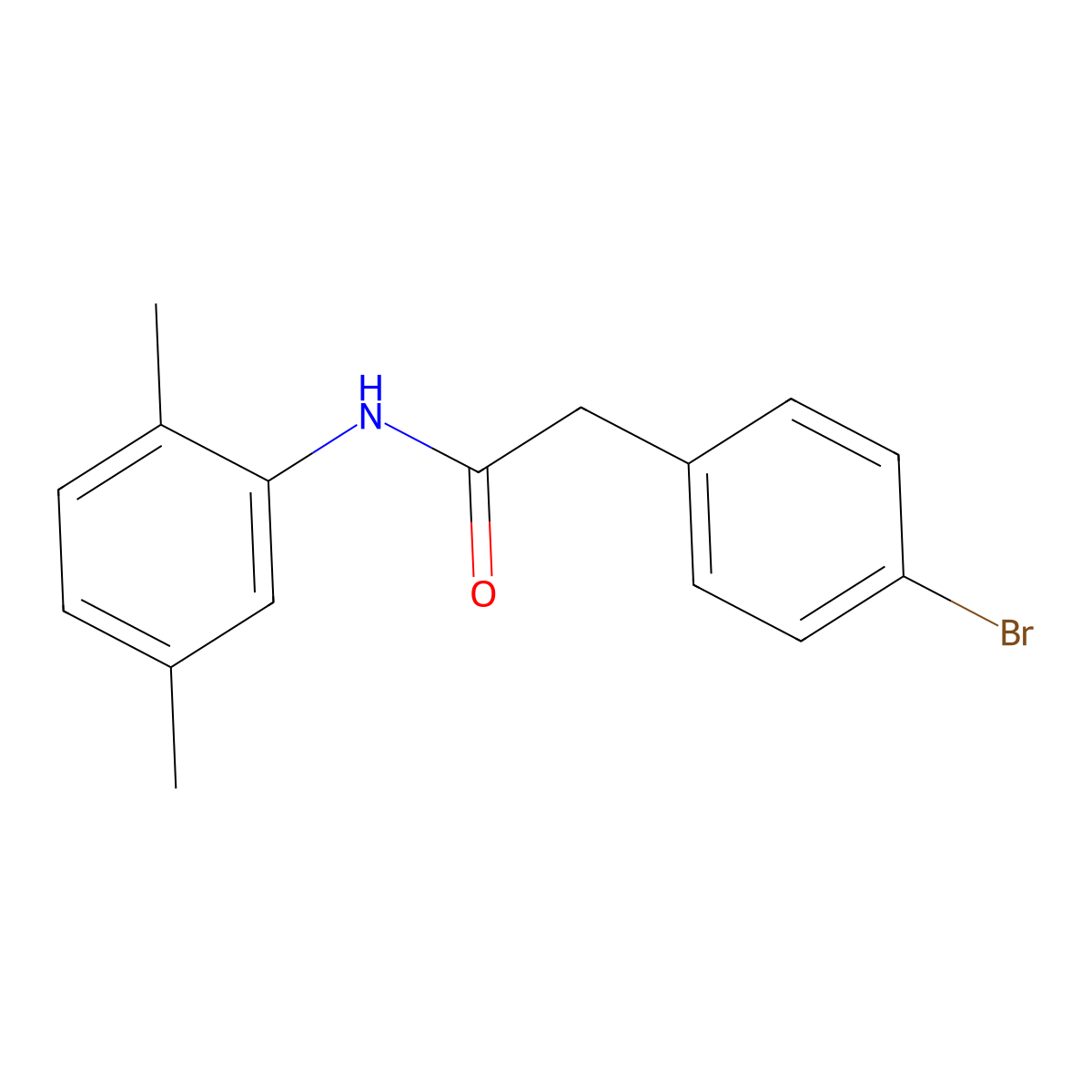2-(4-bromophenyl)-N-(2,5-dimethylphenyl)acetamide molecular structure, CAS 349426-74-0