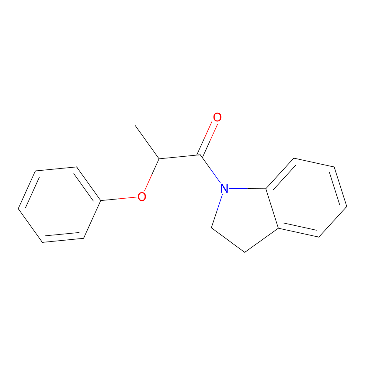 1-(2,3-Dihydroindol-1-yl)-2-phenoxypropan-1-one molecular structure, CAS 349428-14-4