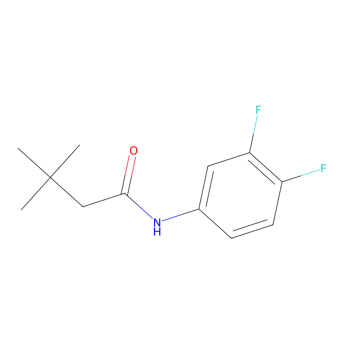 N-(3,4-difluorophenyl)-3,3-dimethylbutanamide molecular structure, CAS 349428-43-9