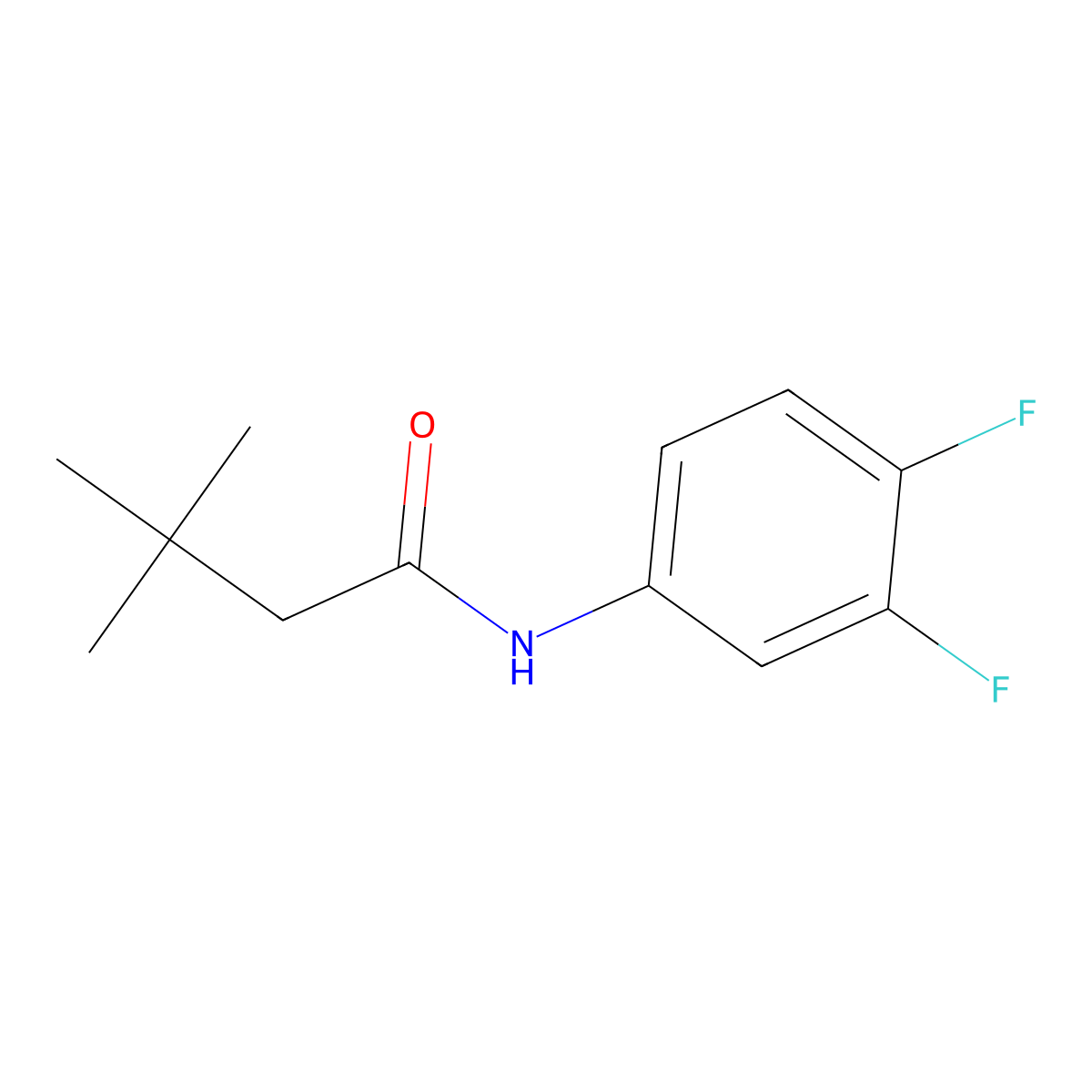 N-(3,4-difluorophenyl)-3,3-dimethylbutanamide molecular structure, CAS 349428-43-9